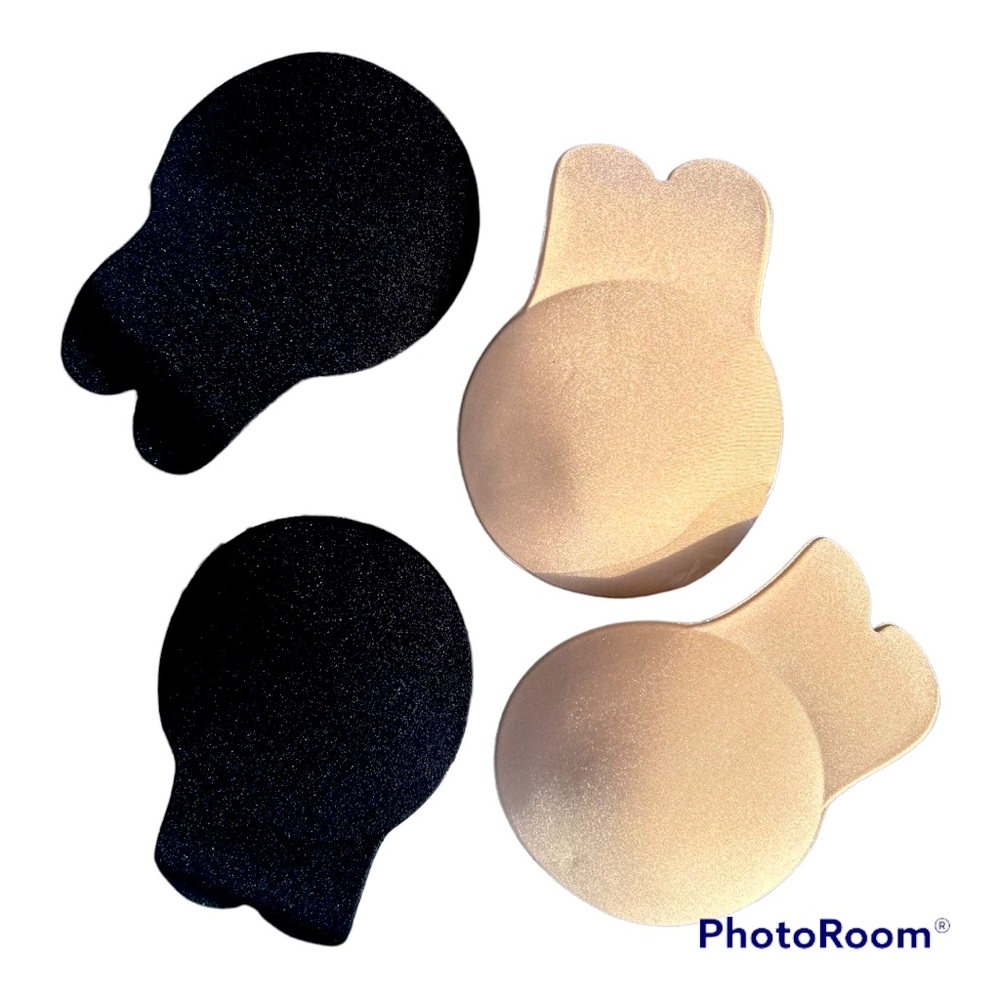2 Pair Ear Sticky Push Up Silicone Adhesive Nipple Covers Size Large XL NEW